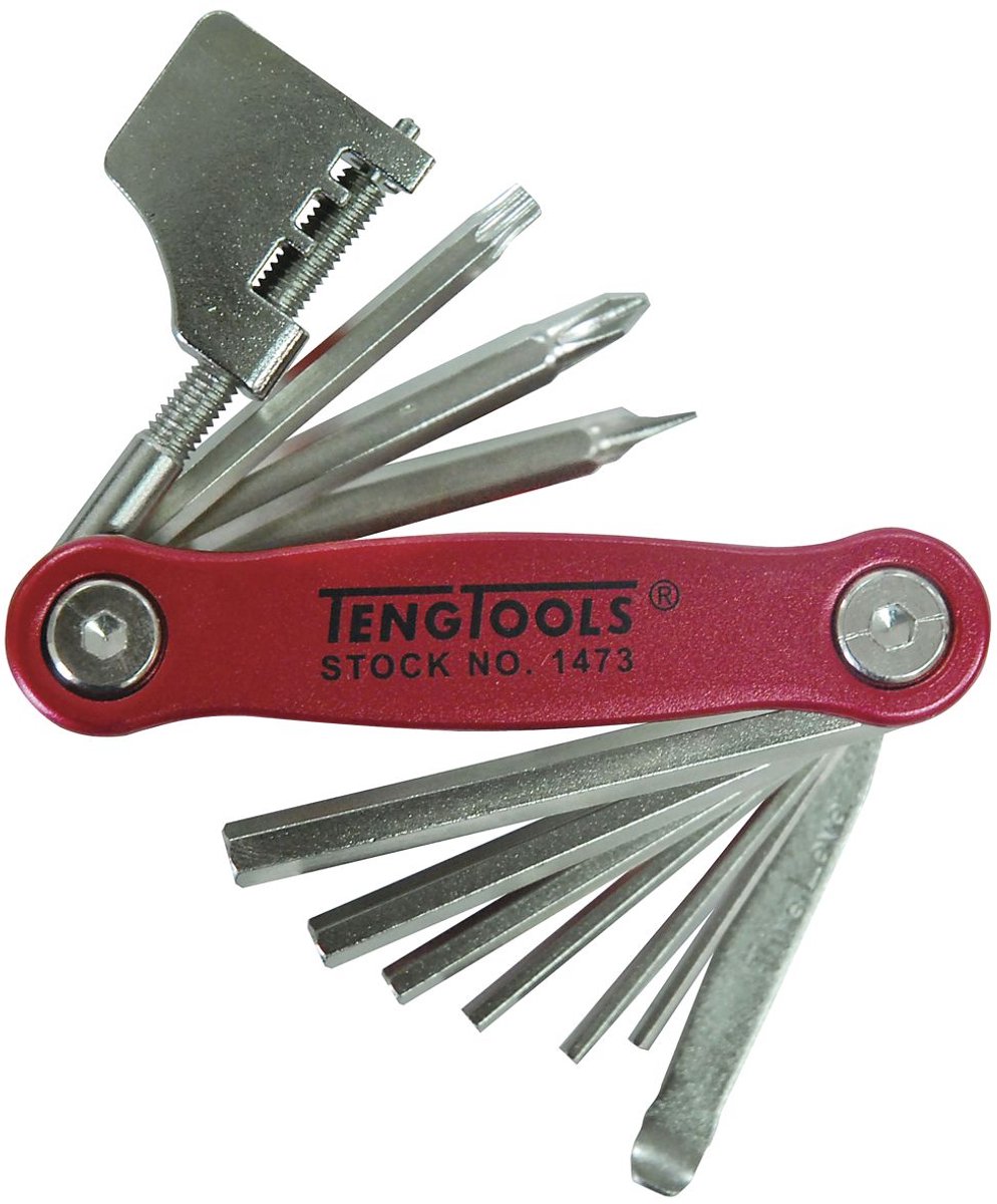 Fietssleutel pl/ph/pz/tx/hex 11 dlg Teng Tools 1473