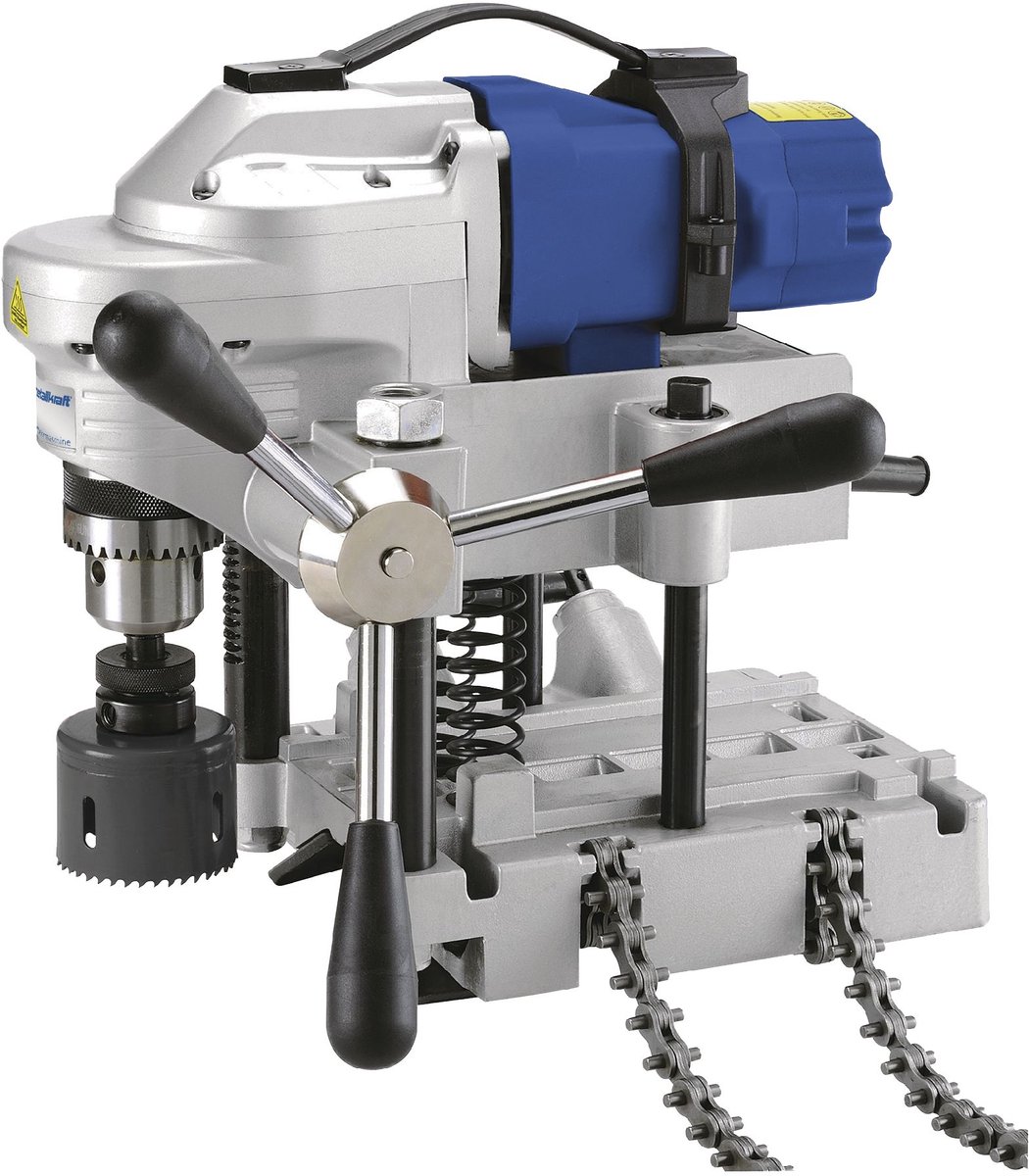 Gatzaag boormachine gatzagen tot ø 127 mm 1,1 kW met ketting voor buizen 32 tot 203 mm waterpas Metallkraft RB127