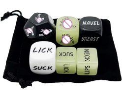 CHPN - Erotische Dobbelstenen Deluxe - Sex dobbelstenen - Dobbelstenen set met standjes - Voorspel - Erotiek - Glow in the Dark - 36 opties - Cadeau