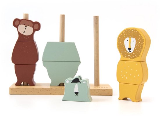 Trixie - Houten Dieren Puzzel Stapelaar