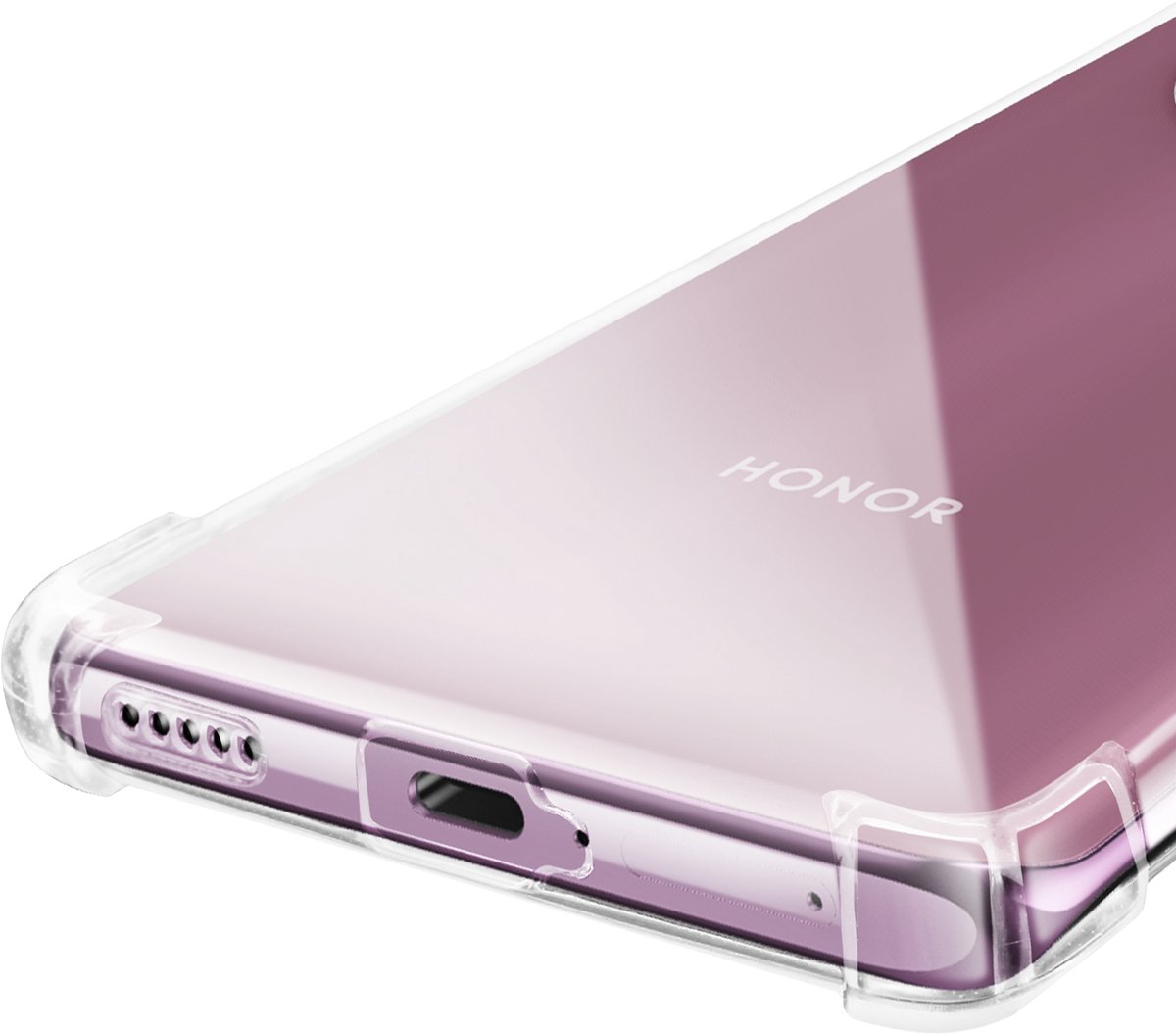 Mayaxess, Schokbestendig Geval voor Honor Magic 7 Lite Versterkte Hoeken Beschermde Camera, Transparant