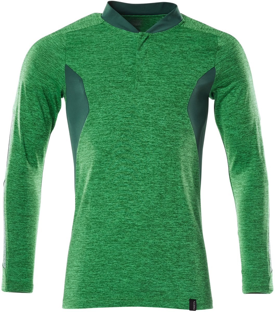 Mascot Accelerate Poloshirt, met lange mouwen 18081-810 - helder groen-gemêleerd/groen - 2XL
