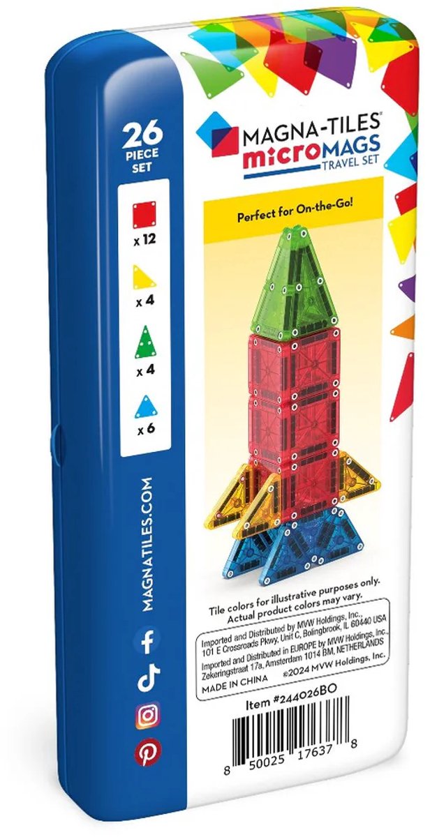 Magna-Tiles | Micro Mags Travel Set 26 Stuks Set — afbeelding 12