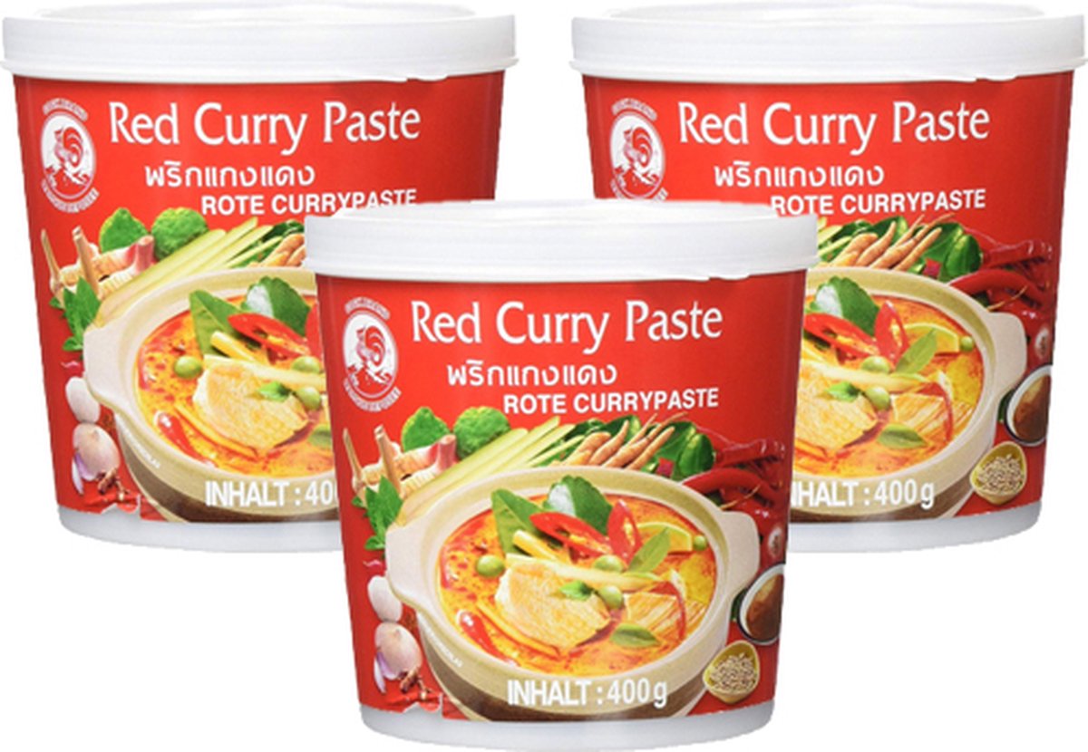 Cock Brand - Rode Currypasta - 3x 400g