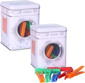 Pinces à linge en plastique - 48x - 4 couleurs par set - 8 cm