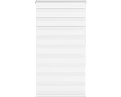 vidaXL - Zebra - rolgordijn - 90x150 - cm - stofbreedte - 85,9 - cm - polyester - wit