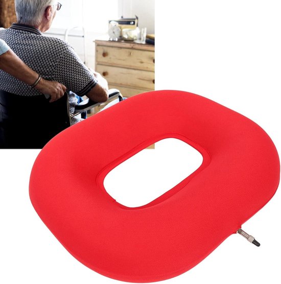 TMISHION Zitkussen, opblaasbaar, sporeus kussen, anti-aambeien, billen, massage, rolstoelpad voor lang zitten, rolstoelen voorkomen ligwonden en decubitus, blauw