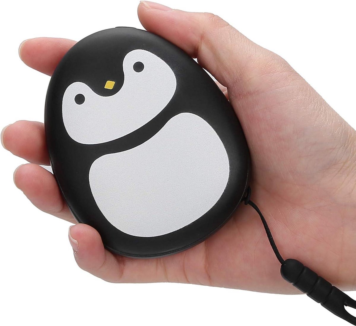 Elektrische handwarmer cartoon schattig draagbaar - USB powerbank 4000 mAh - USB-zakwarmer - pinguïn (zwart) . — cadeau in Gadgets - foto 4