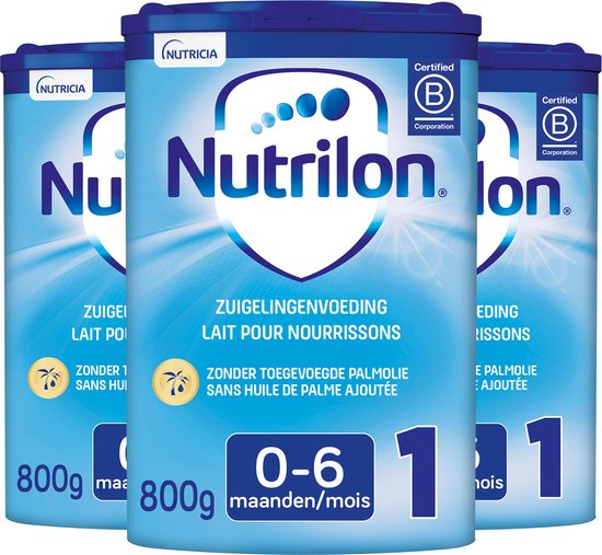Nutrilon 1 - Zuigelingenmelk Baby 0-6 maanden - Babymelk in Poeder voor Flesvoeding - 3 x 800g