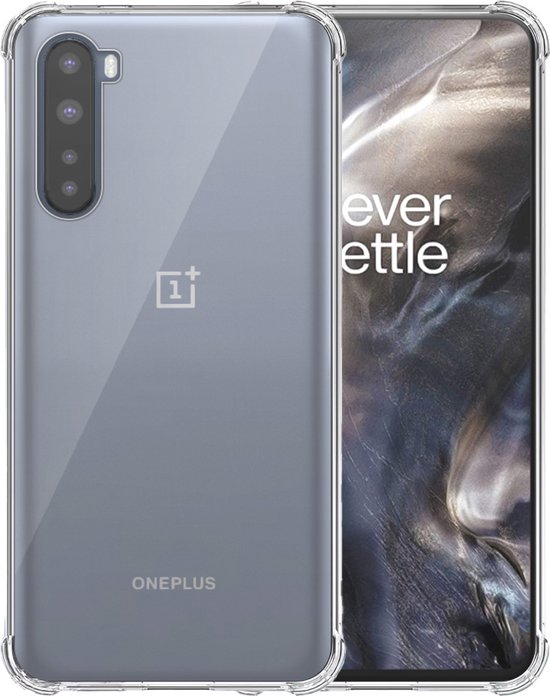 Telefoonhoesje Geschikt voor OnePlus Nord Transparant - Shockproof TPU Siliconen Case met Stootrand Doorzichtig - Smartphonica geschikt voor OnePlus Nord