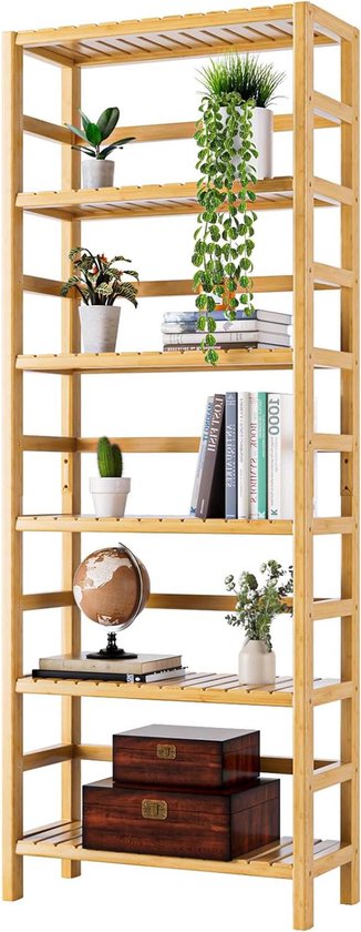 Boekenkast 360 graden draaibare bamboe boekenplank met Boekenkast 360 graden draaibare bamboe boekenplank met