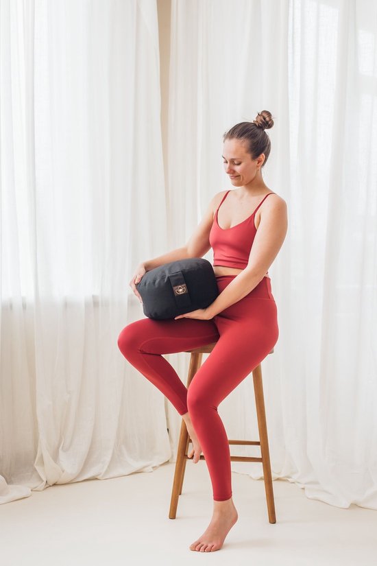 Meditatiekussen eco zwart rond - Lotus - Yoga kussen van Lotus — afbeelding 5