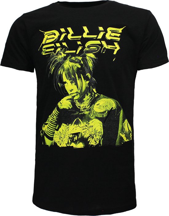 T-Shirt Billie Eilish Illustration Officiel Unisexe Noir