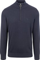 Barbour Half Zip Trui Navy - Maat L - Heren