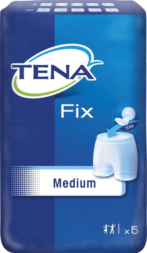 Verpakking TENA Fix fixatiebroek, maat Medium, 5 stuks.