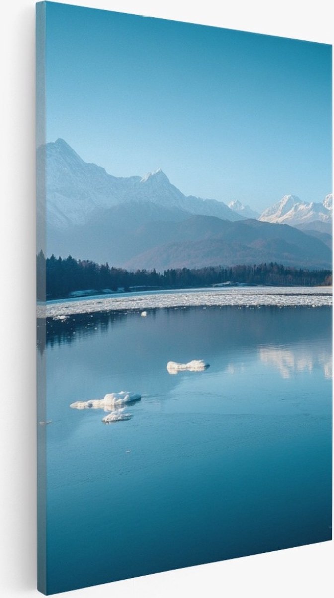 Saammp Canvas Schilderij - Koud Landschap - Natuur - 20x30 - Foto op canvas - Wanddecoratie - Muurdecoratie Woonkamer - Slaapkamer decoratie - Canvas Print Multicolor