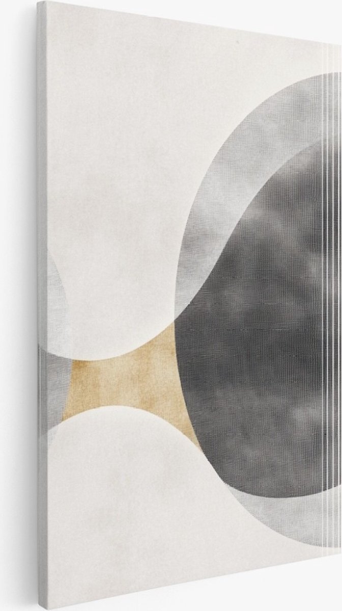 Saammp Canvas Schilderij - Vormen - Abstract - 80x120 - Foto op canvas - Wanddecoratie - Muurdecoratie Woonkamer - Slaapkamer decoratie - Canvas Print Multicolor
