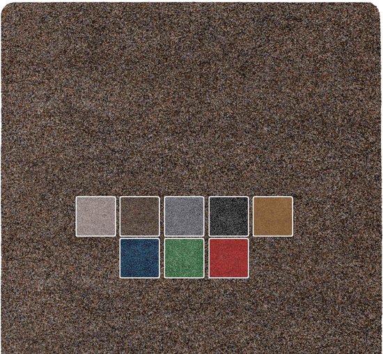 Tapis anti-salissures lavable et résistant Inovra ® pour entrées et espaces intérieurs, marron foncé, 80 x 120 cm