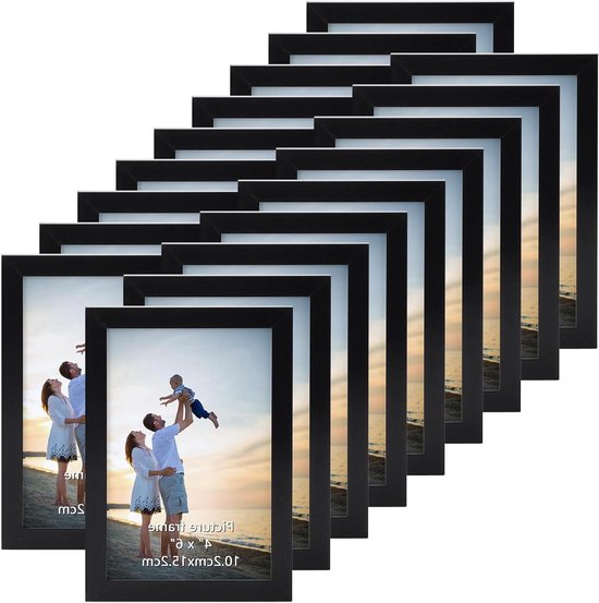 EYMPEU Marco de fotos 10 x 15 cm, juego de 9 unidades, adecuado para