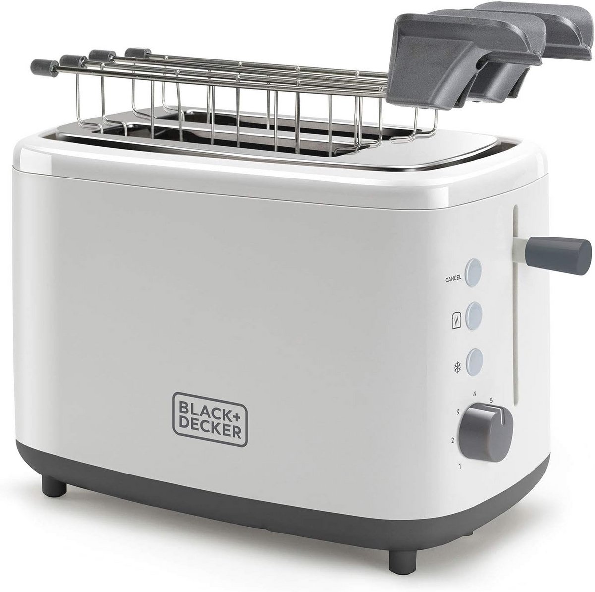 Broodrooster 820 W met 2 brede gleuven en 7 roosterniveaus