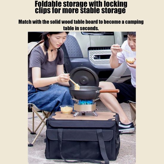 Camping Servies Opbergtas 30L - Stevige Tuin Tool Bag Met Zijzakken En Handvatten Voor Outdoor Avonturen