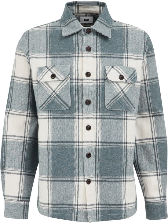 WE Fashion Heren Regular fit overshirt met ruit