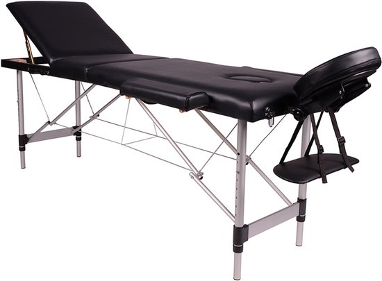 Alora Massagetafel Relax Budget 3 zones - Inklapbaar - Max. Draagvermogen 250 KG - 8 Hoogtestanden - Behandelbank - Behandeltafel - Incl. Opbergtas - Massage tafel bed