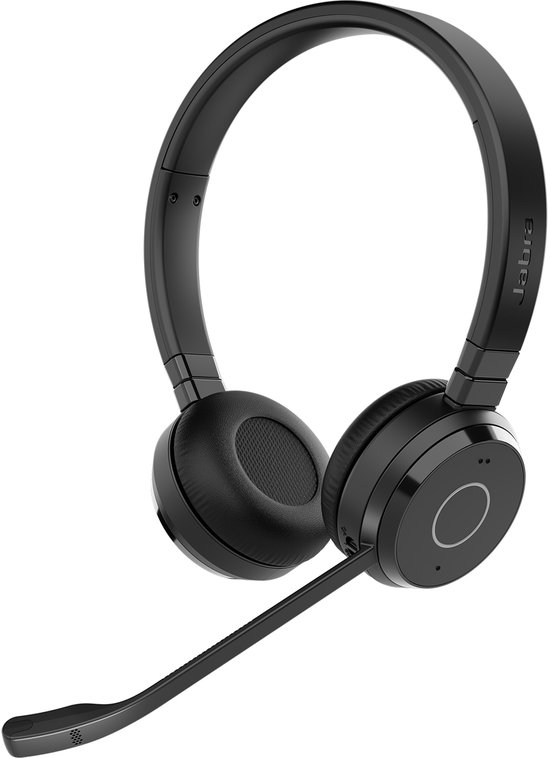 Jabra Evolve 65 TE - Headset Bedraad & draadloos - Bluetooth - USB-A- via Bluetooth-adapter - ruisonderdrukking - UC-gecertificeerd - zwart