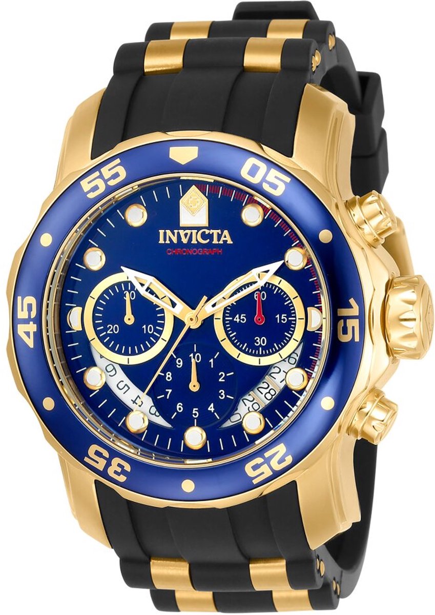 Invicta Pro Diver - SCUBA 6983 Heren Horloge - Waterdicht - Analoog - Quartz Uurwerk - Roestvrij Staal met blauwe Wijzerplaat - 48mm