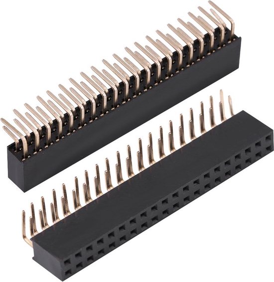 3 Stks 2.54mm 2x20 Pin Vrouwelijke Dual Rij Header Haakse - Printplaat ...