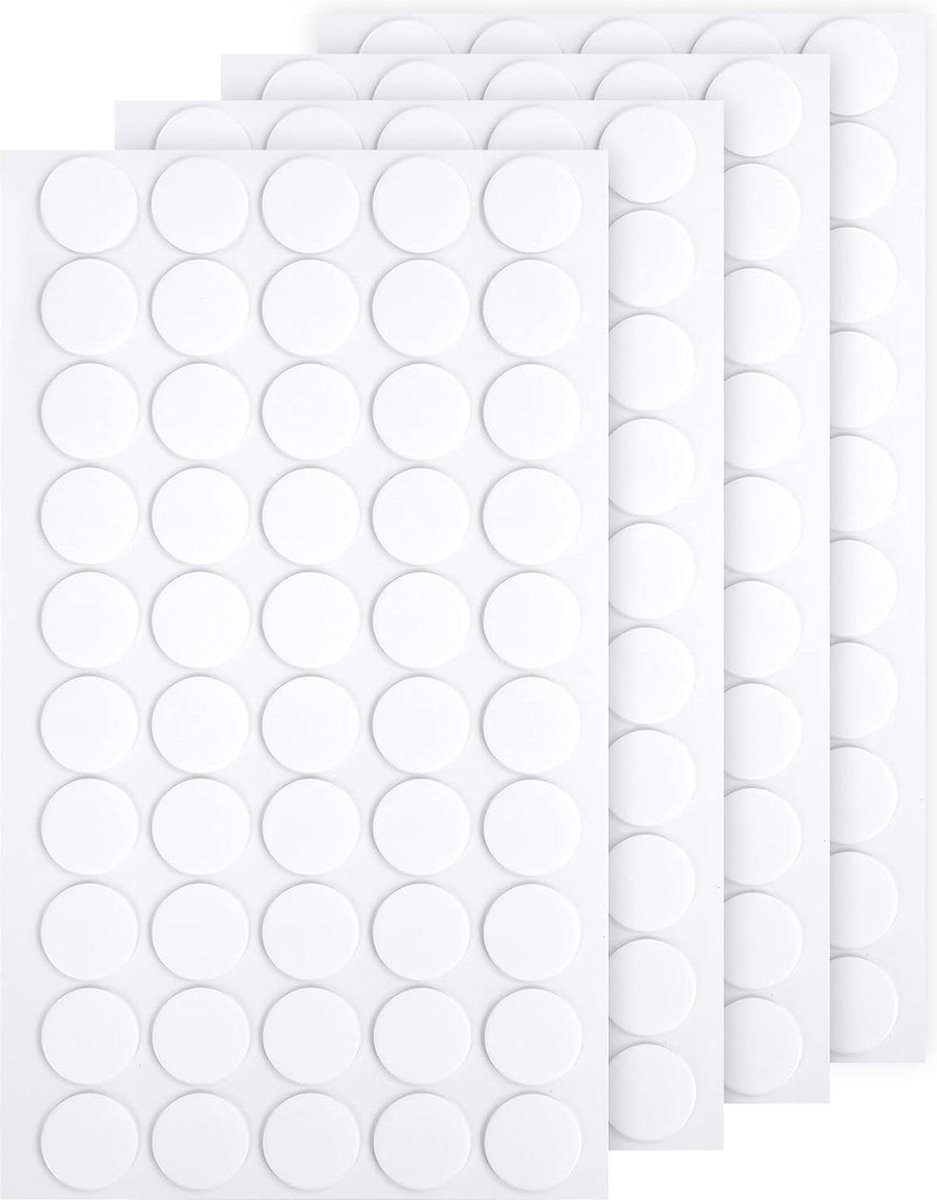 Transparante dubbelzijdige stopverf pads - 200 stuks, 15 mm dubbelzijdige tape - transparant .