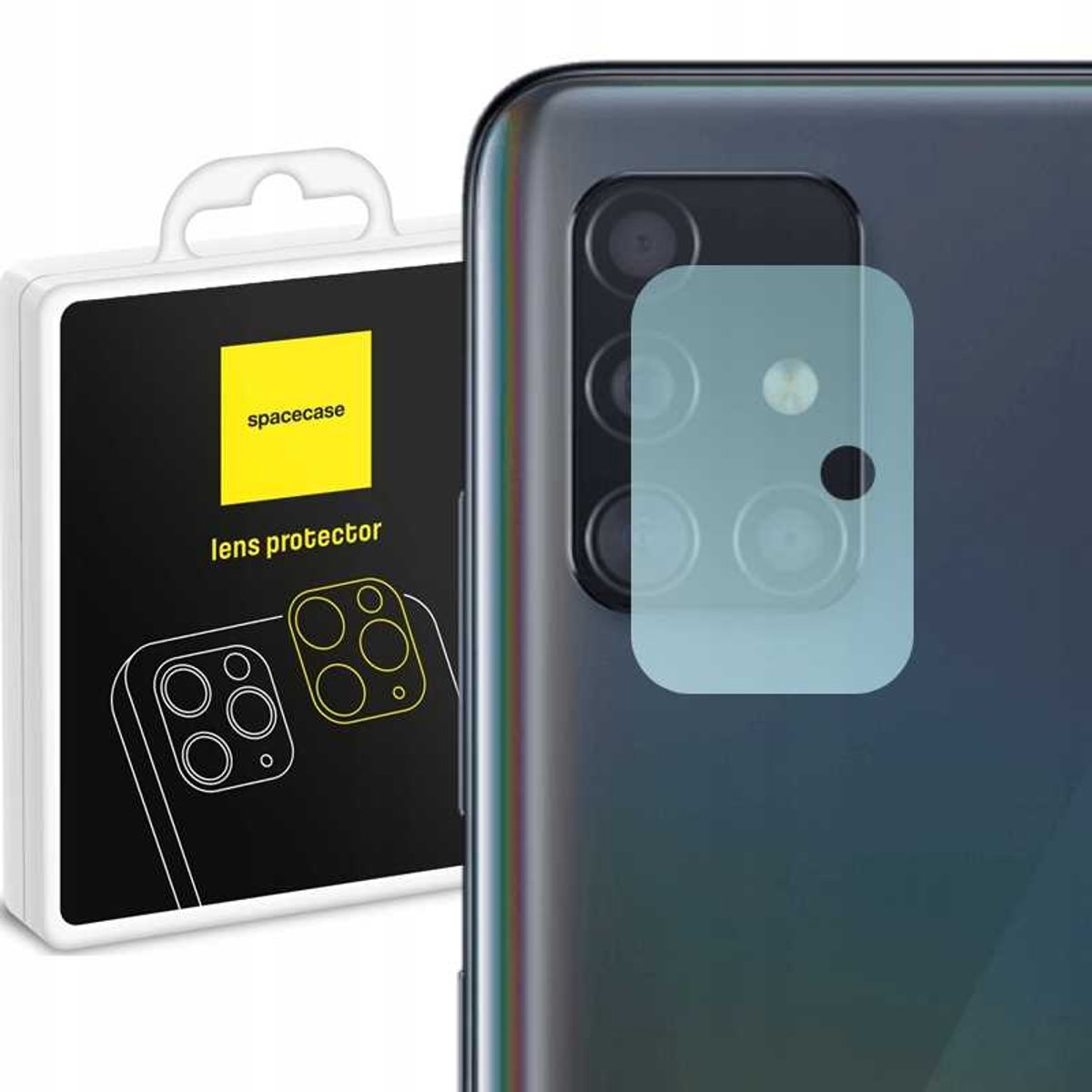 Spacecase Gehard Glas Voor Samsung Galaxy A71 Lensbescherming