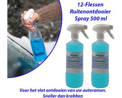 12-Flessen Ruitenontdooier Spray 500 ml
