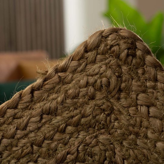 Tapis carré en jute - Pure olive pur 200x200 cm