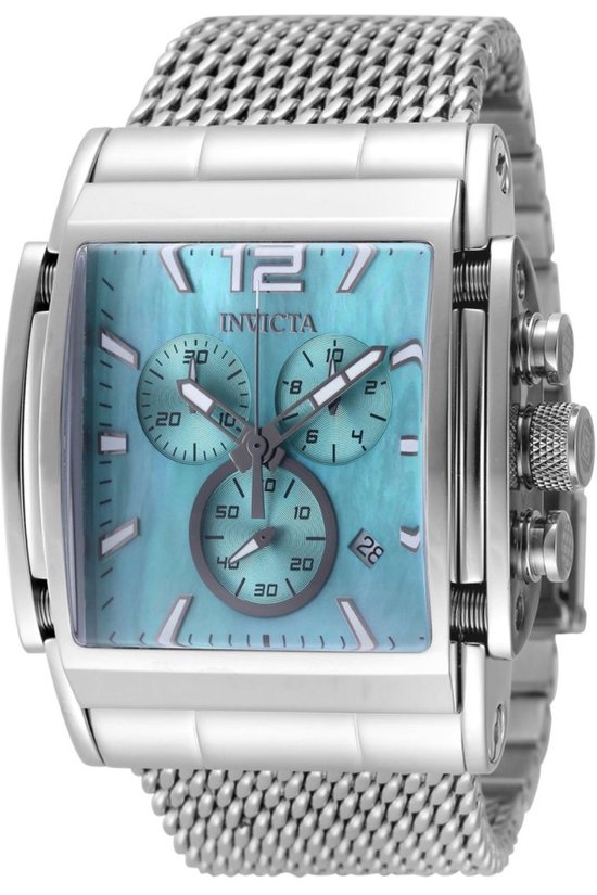 Invicta Speedway 33934 Heren Horloge - Quartz Uurwerk - Roestvrij Staal Met Zwarte Wijzerplaat 51mm Colour Silver Invicta Speedway 33934 Heren Horloge - Quartz Uurwerk - Roestvrij Staal Met Zwarte Wijzerplaat 51mm Colour Silver