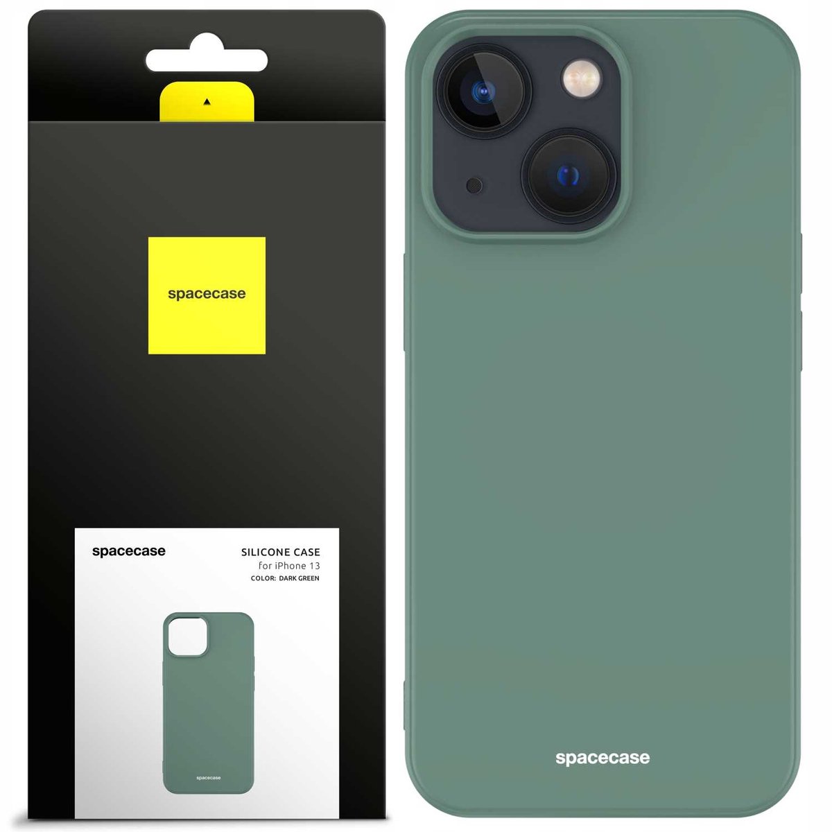 Spacecase Siliconen Hoesje Voor Iphone 13 Donkergroen