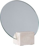 Miroir Bordspejl Pour table Ø18cm travertin beige.