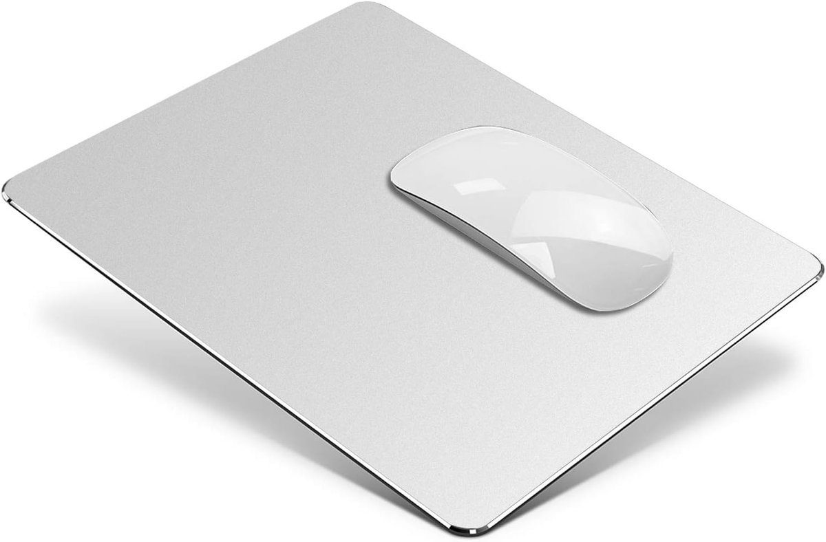 Dubbelzijdige Aluminium Muismat - Harde, Waterdichte Gaming en Kantoor Muismat 24 x 20 cm