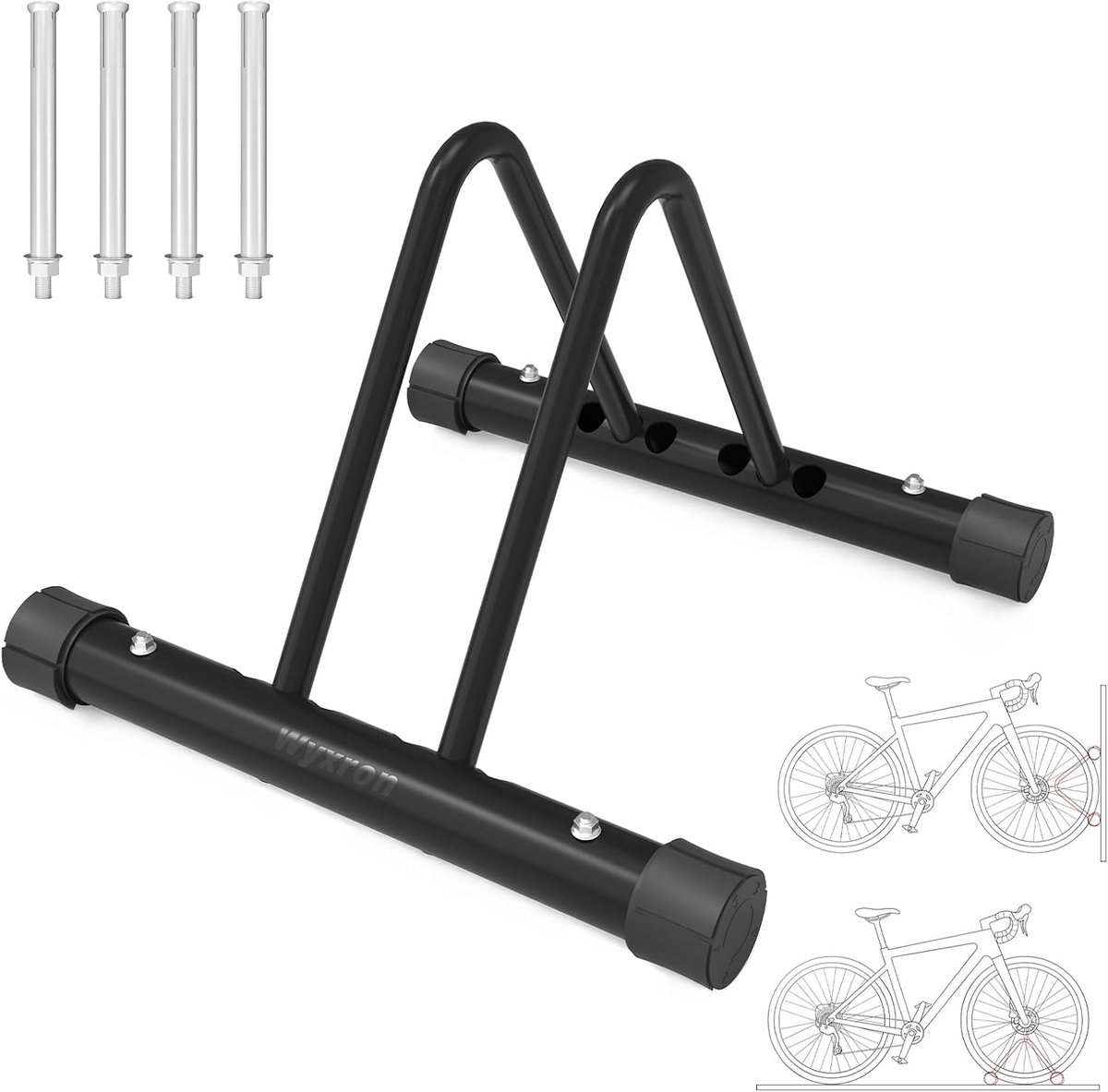 Bicycle Stand voor Binnen en Buiten, Verstelbare Fietshouder met DIY Ontwerp, Geschikt voor Diverse Fietstypes