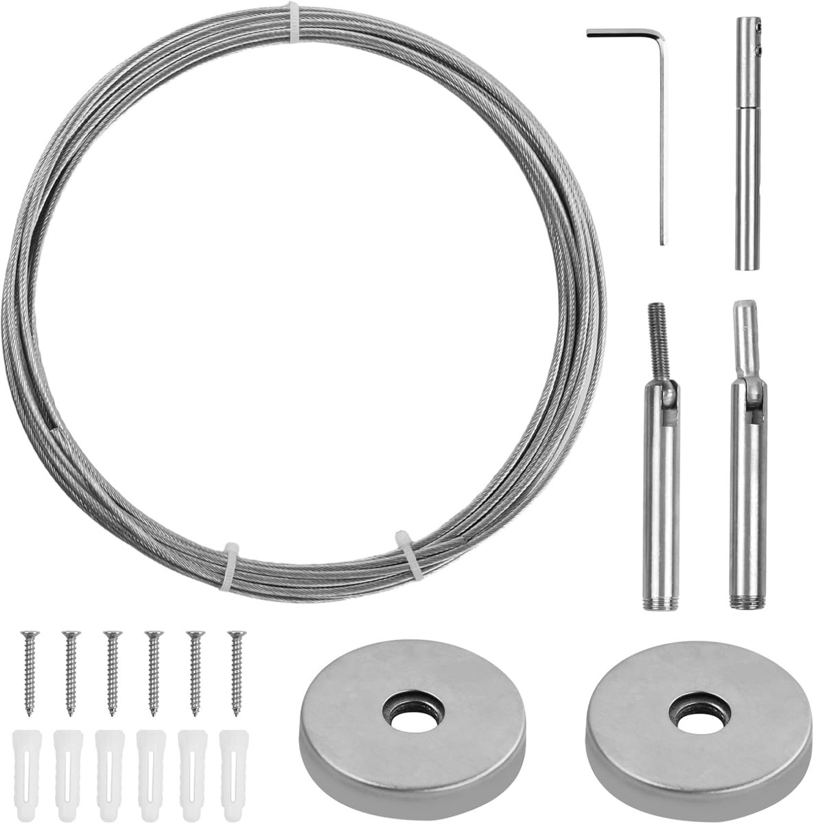 Goedkoopste Roestvrij Stalen Gordijn Draad 5m voor Kleding, Douchegordijnen en Foto's Ophangen