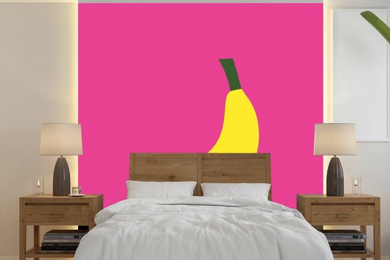 Behang - Fotobehang Banaan - Geel - Fruit - Breedte 220 cm x hoogte 220 cm