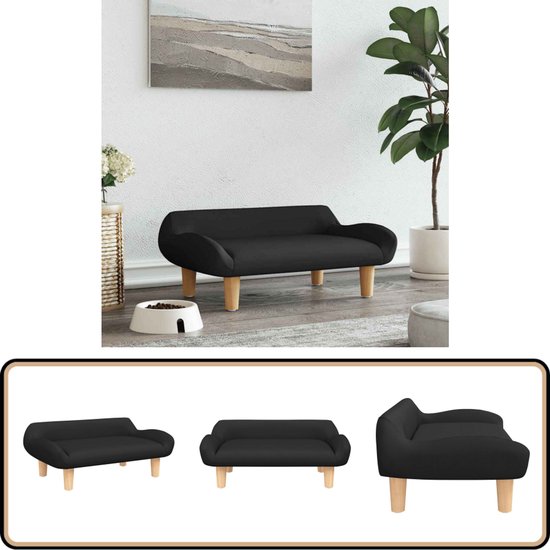 vidaXL - Hondenmand - 90x53x30 - cm - stof - crèmekleurig vidaXL - Hondenmand - 90x53x30 - cm - stof - crèmekleurig