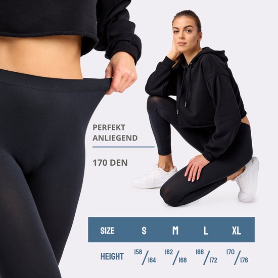 Ladeheid Dames Thermobroek 2 Pack - Sport - Lang - Sporbroek - Polyamide – Zwart/Wit – S - LA-LA40-261-TMPW-2B — afbeelding 2