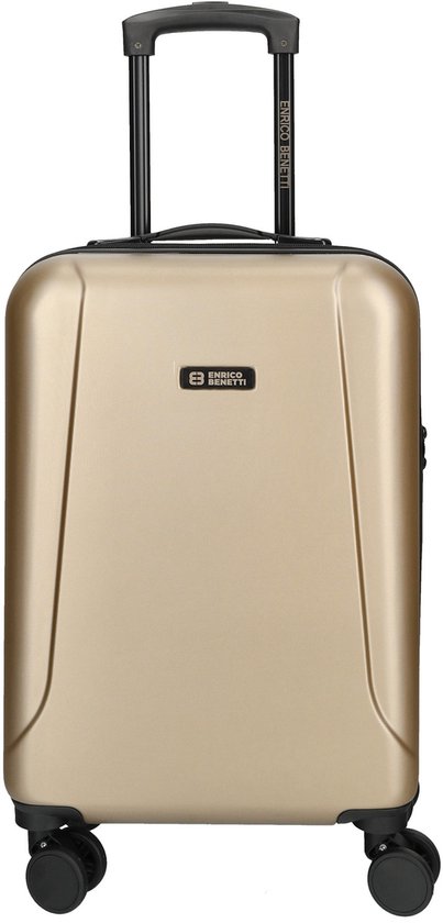 Enrico Benetti - Ruimbagage koffer Edmonton - Lichtgewicht koffer met TSA slot - 4 dubbele zwenkwielen - ABS - Champagne Goud - Maat L 77×46×30 cm