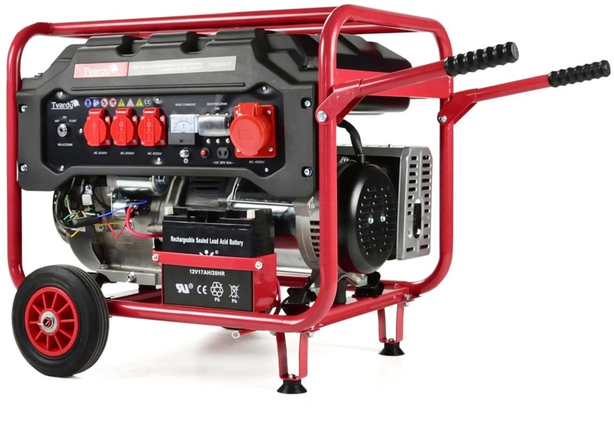 Tvardy Krachtige benzinegenerator - 15 PK - 6600W - 25L tank - Elektronische start