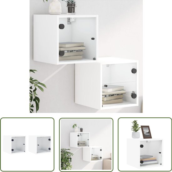 VidaXL Tv-wandmeubel met LED-verlichting 98,5x30x60,5 cm betongrijs - Kantoormeubelen Plus