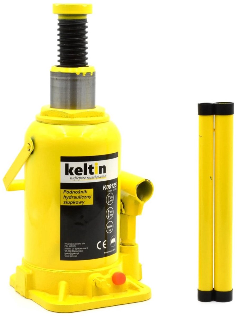 Keltin Hydraulische fleskrik - 20 ton - Compact en robuust ontwerp