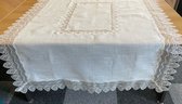 Tafelkleed - tafelloper - Fijn kant - Offwhite - Loper 100 x 150 cm