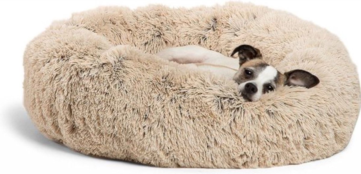 MaxxPet Hondenmand kussen- donut hondenmand – hondenbed – fluffy – dierenkussen – 100x10cm
