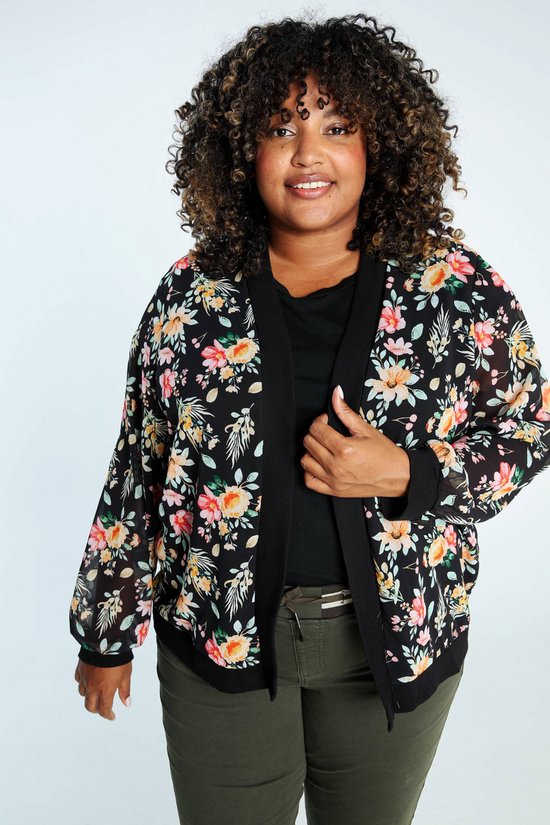 Paprika Korte bomberjack in voile met lentebloemenmotief | bol.com Paprika Korte bomberjack in voile met lentebloemenmotief | bol.com